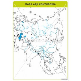 2913 Mapa Azji konturowa