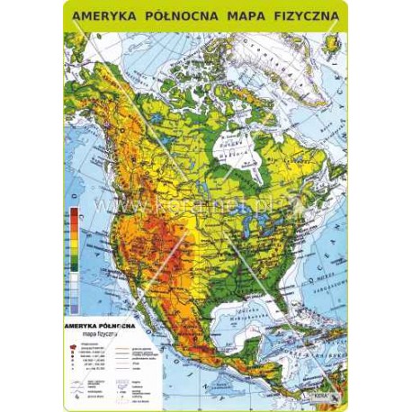 459 Ameryka Północna - Mapa fizyczna