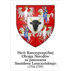 3291 Herb Rzeczypospolitej Obojga Narodów za panowania Stanisława Leszczyńskiego A3